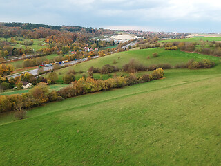 Image showing aerial view street and bad weather near Ulm Germany