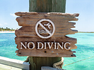 Image showing No Diving Sign