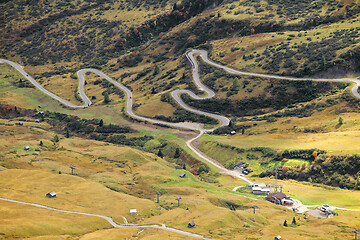 Image showing Mountain road in Dolomites