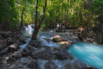 Image showing Erawan Waterfall in Thailand