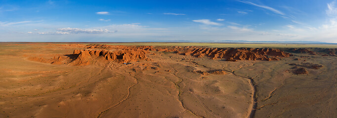 Image showing Bayanzag flaming cliffs in Mongolia