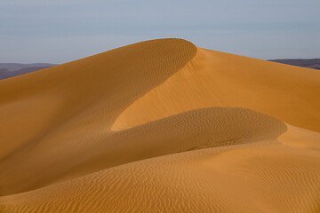 Image showing Big sand dune in Sahara desert