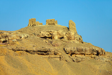 Image showing Tombs of Nobles mountain In Egypt