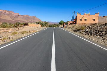 Image showing Rural road between mountains in Morocco