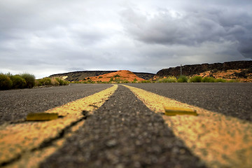 Image showing Close up on a road in Snow Canyon Park