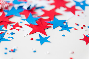 Image showing paper star confetti decoration on independence day