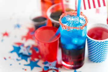 Image showing drinks on american independence day party