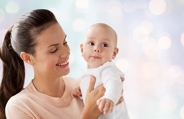 Image showing happy mother with little baby boy