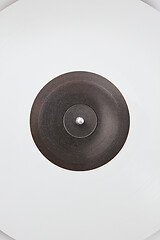 Image showing Retro white vinil record as a creative background.