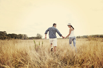 Image showing happy young couple have romantic time outdoor