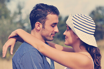 Image showing happy young couple have romantic time outdoor