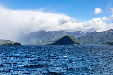 Image showing scenery at Lake Te Anau, New Zealand