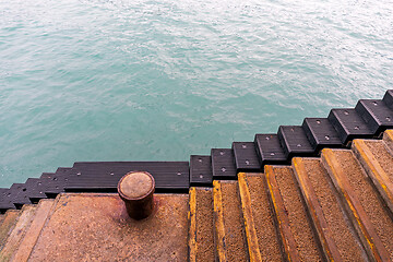 Image showing Bollard at Stairs