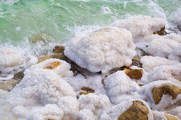 Image showing Salted rocks of the Dead Sea