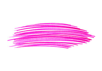 Image showing Abstract bright pink free hand drawn texture on white 