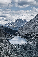 Image showing Fedaia lake in Dolomites