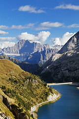 Image showing Fedaia lake in Dolomites