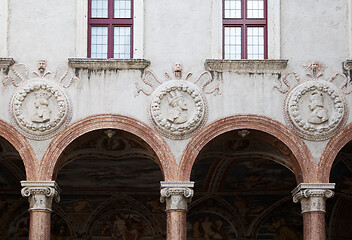 Image showing Arcade in castello Buonconsiglio, Trento