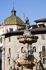 Image showing Fountain of Neptune in Trento