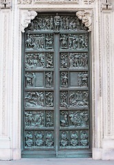 Image showing Door of the Milan cathedral