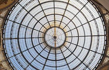 Image showing ITALY, MILAN - SEPTEMBER 27, 2014 - Ceiling of galleria Vittorio Emanuele II