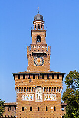 Image showing Sforza Castle tower, Milan