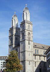 Image showing Grossmunster cathedral, Zurich
