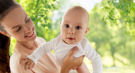 Image showing happy mother with little baby boy