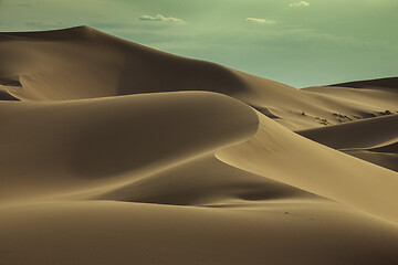 Image showing Big sand dune in Sahara desert