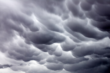 Image showing Mammatus clouds sky background