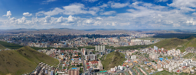 Image showing Panorama view of Ulaanbaatar Mongolia