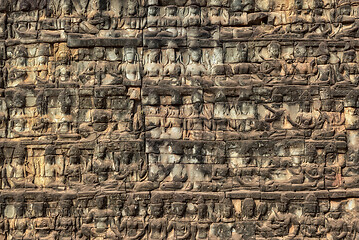 Image showing Ancient Khmer carved on stone background