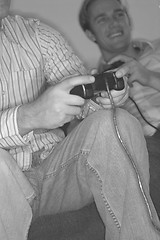 Image showing Young men and video games 