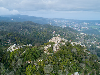 Image showing Moorish Castle in Sintra Portugal