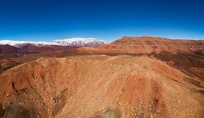 Image showing Aerial panorama of Atlas Mountains