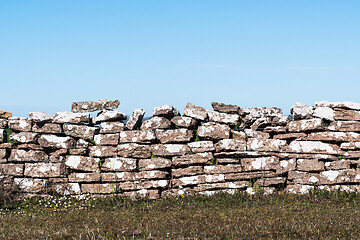 Image showing Weathered traditional dry stone wall