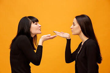 Image showing A portrait of a happy mother and daughter