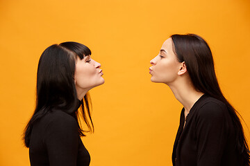 Image showing A portrait of a happy mother and daughter