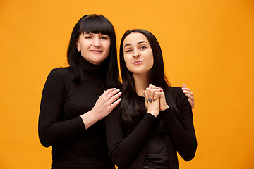 Image showing A portrait of a happy mother and daughter