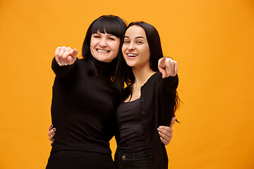 Image showing A portrait of a happy mother and daughter