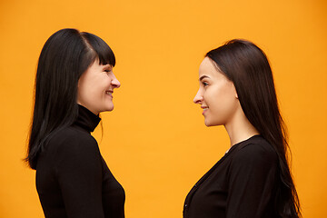 Image showing A portrait of a happy mother and daughter