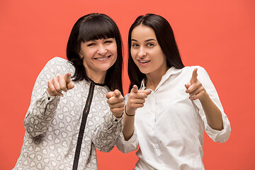 Image showing A portrait of a happy mother and daughter