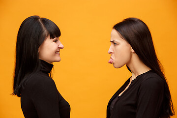 Image showing A portrait of a happy mother and daughter