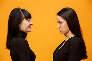 Image showing A portrait of a happy mother and daughter