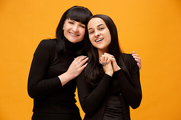 Image showing A portrait of a happy mother and daughter