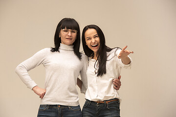 Image showing A portrait of a happy mother and daughter