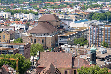 Image showing an aerial view over Freiburg