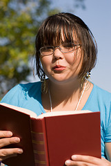 Image showing Girl Reading A Novel