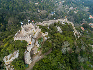 Image showing Moorish Castle in Sintra Portugal