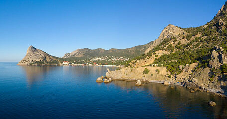 Image showing Rocks and sea landscape in Crimea